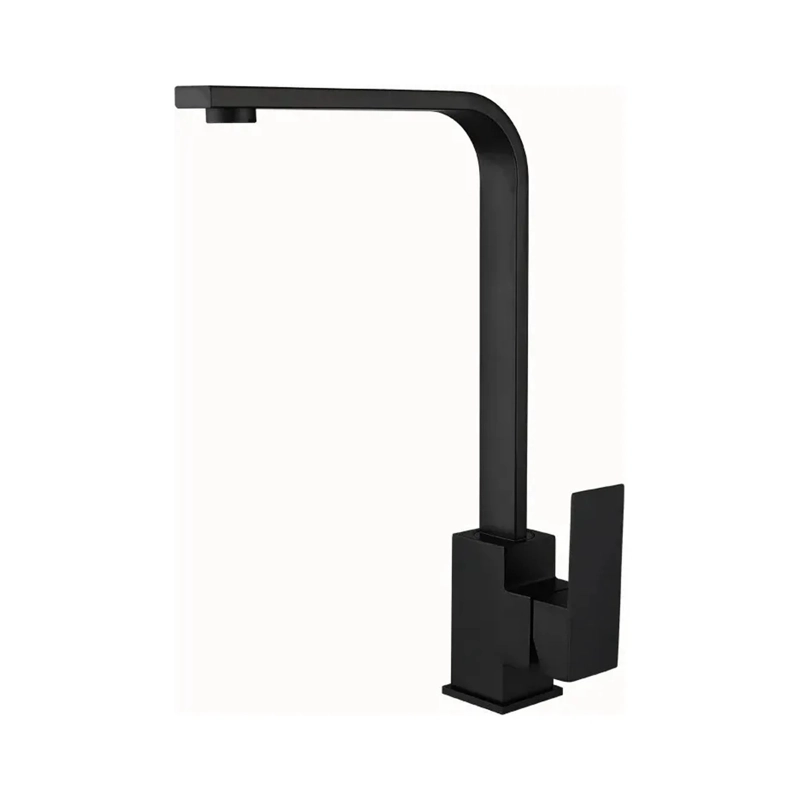 LLAVE DE LAVAPLATOS COCINA MONOMANDO GIRATORIO NEGRO MATE - 1
