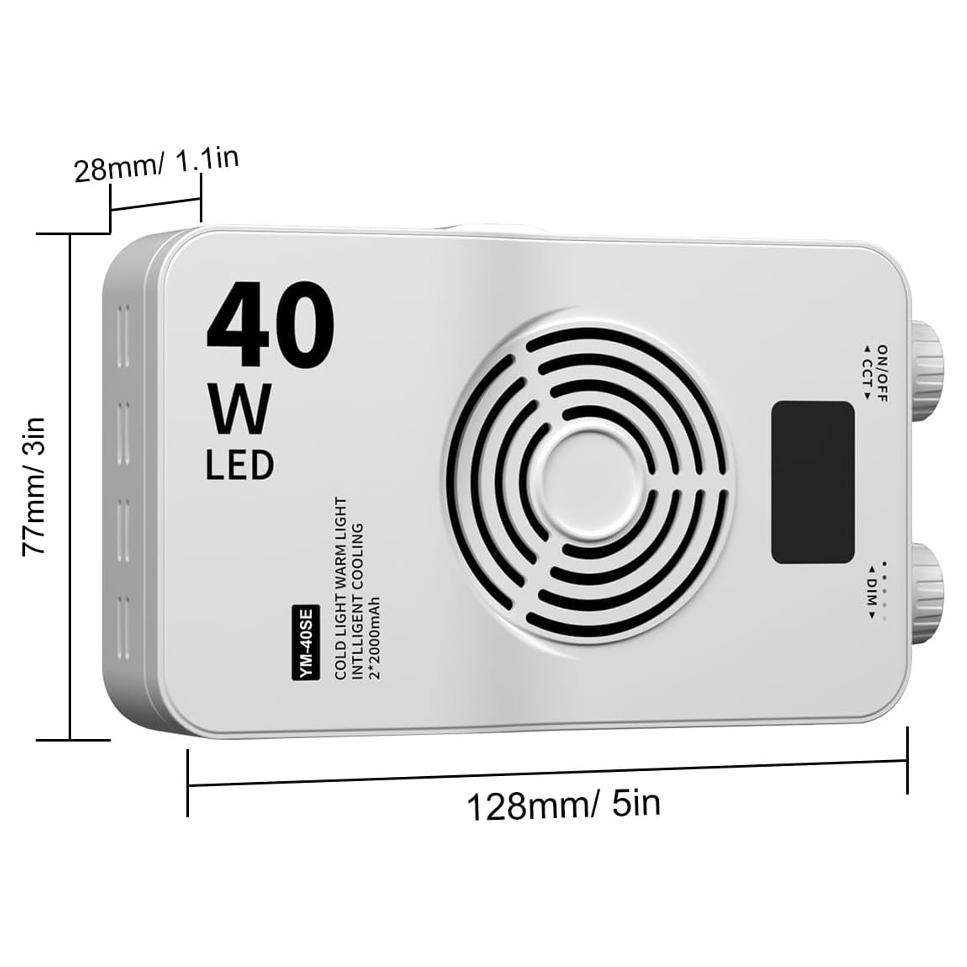 PANEL DE LUZ PORTATIL 40W PARA FOTOGRAFIAS Y VIDEOS - 2