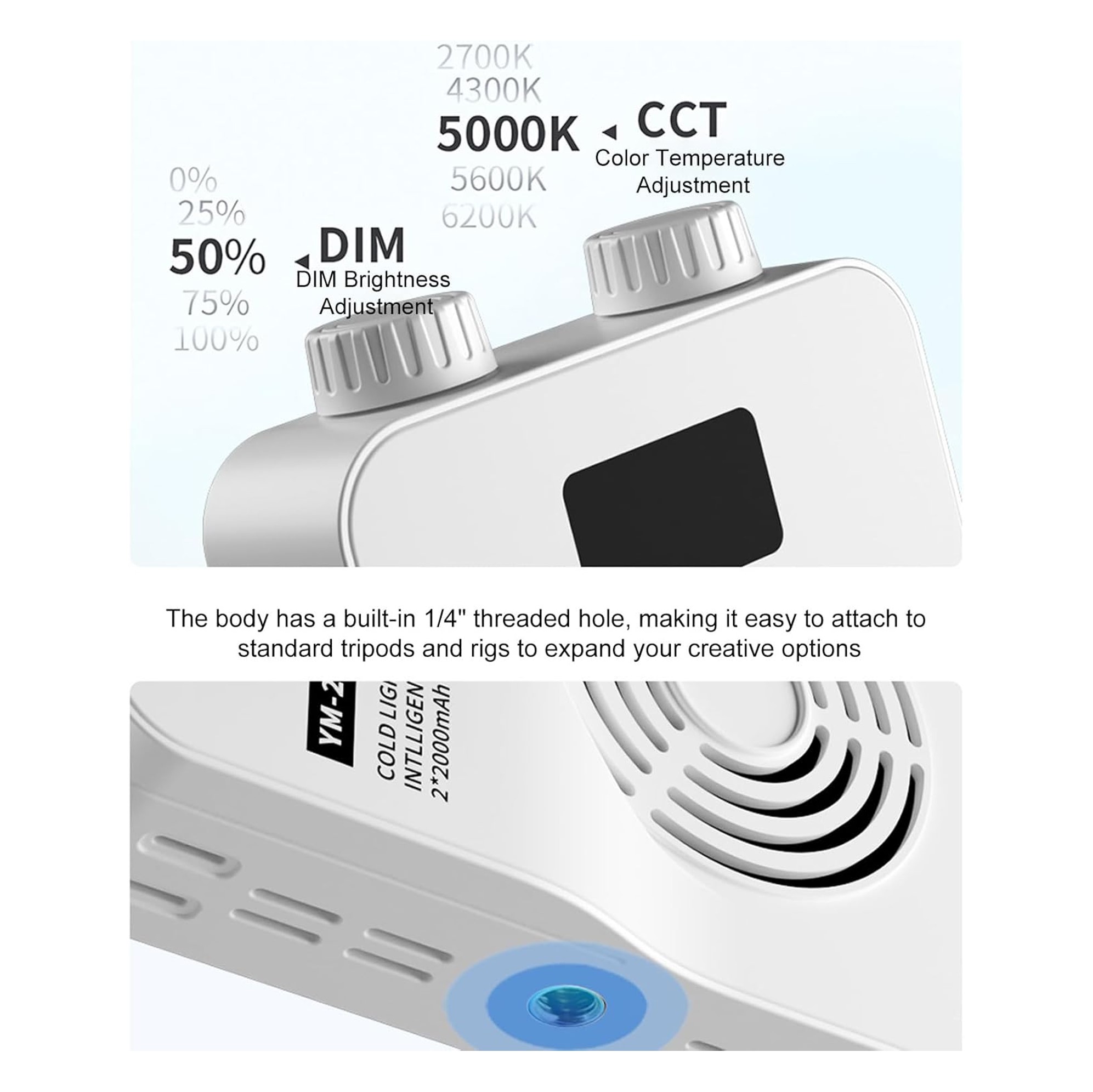 PANEL DE LUZ PORTATIL 40W PARA FOTOGRAFIAS Y VIDEOS - 9