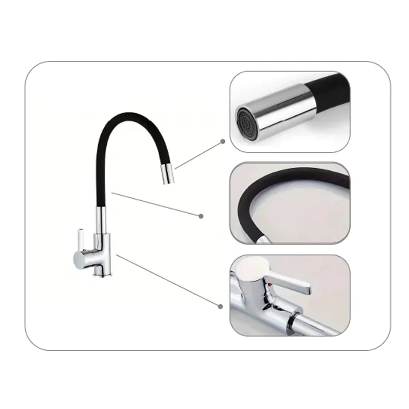 GRIFO FLEXIBLE MONOMANDO PARA LAVAPLATOS COCINA - 6