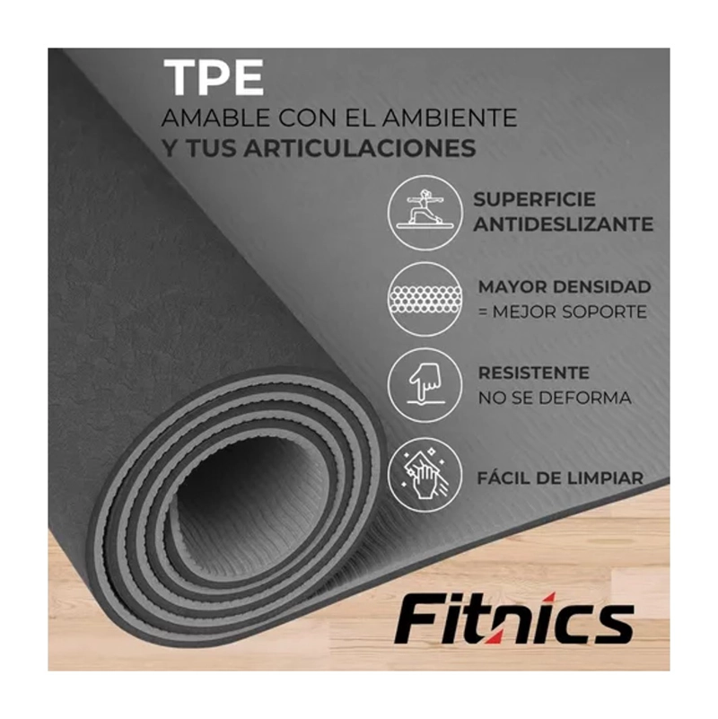 MAT YOGA COLCHONETA ECO 6MM DOBLE COLOR GUIAS BOLSO CORREA - 4
