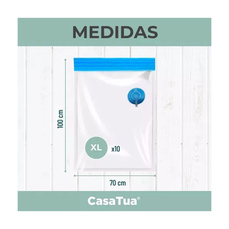 PACK BOLSAS AL VACIO CASATUA COMPRESION ROPA VARIOS TAMAÑOS - 3