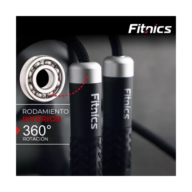 CUERDA PARA SALTAR CON PESO AJUSTABLE FITNICS PRO CROSSFIT - 3