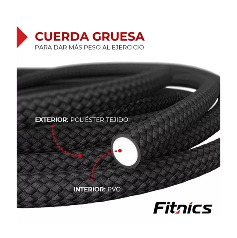 CUERDA PARA SALTAR CON PESO AJUSTABLE FITNICS PRO CROSSFIT - 6