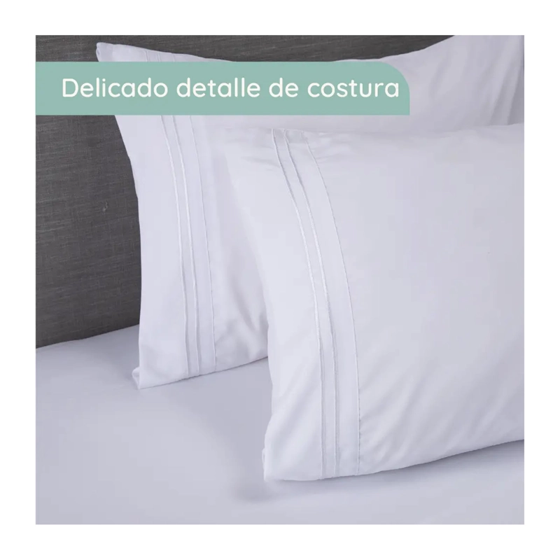 SABANA 1800 HOTEL ULTRA SUAVE MAS FUNDA BORDADA - 2