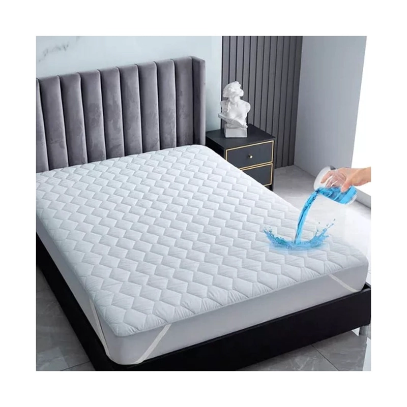CUBRE COLCHON PROTECTOR IMPERMEABLE KING BLANCO - 1
