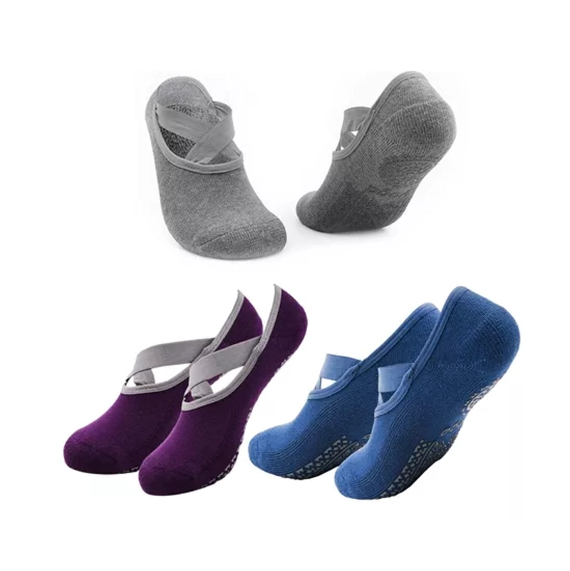 CALCETINES ANTIDESLIZANTES YOGA PILATES FITNICS SET 3 PARES - 1