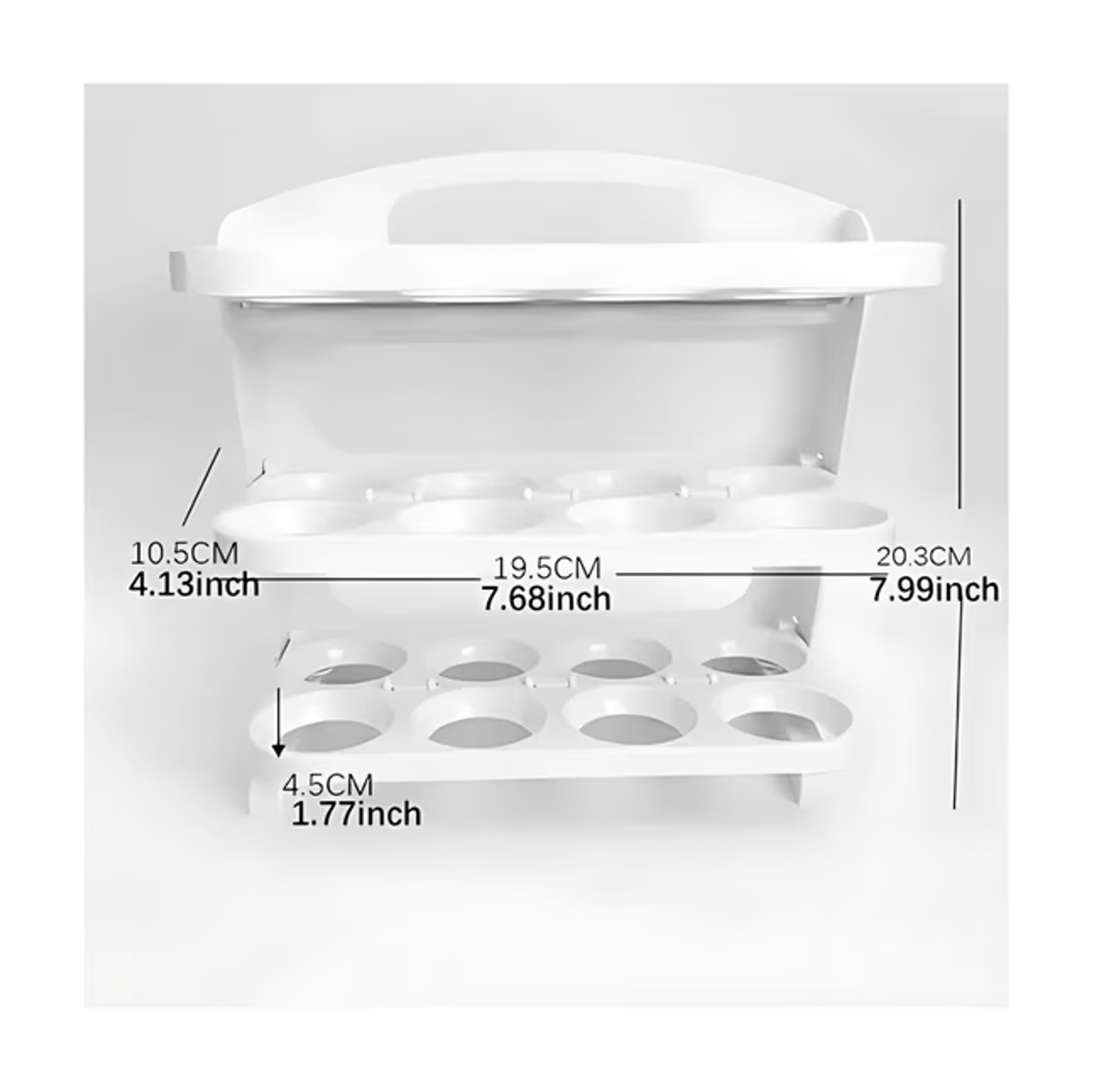 PACK 2 BANDEJAS ORGANIZADORAS DE HUEVOS COCINA 60 HUEVOS CAP - 5