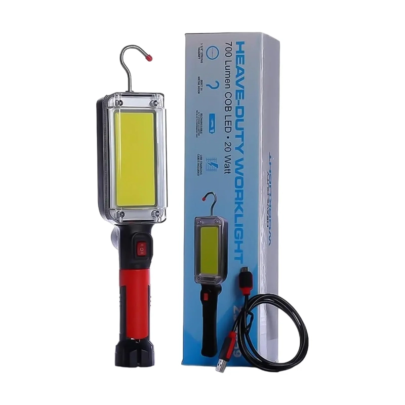 LAMPARA TRABAJO PESADO CAMPING 700LM USB IMANTADA GANCHO RECARGABLE LED - 3