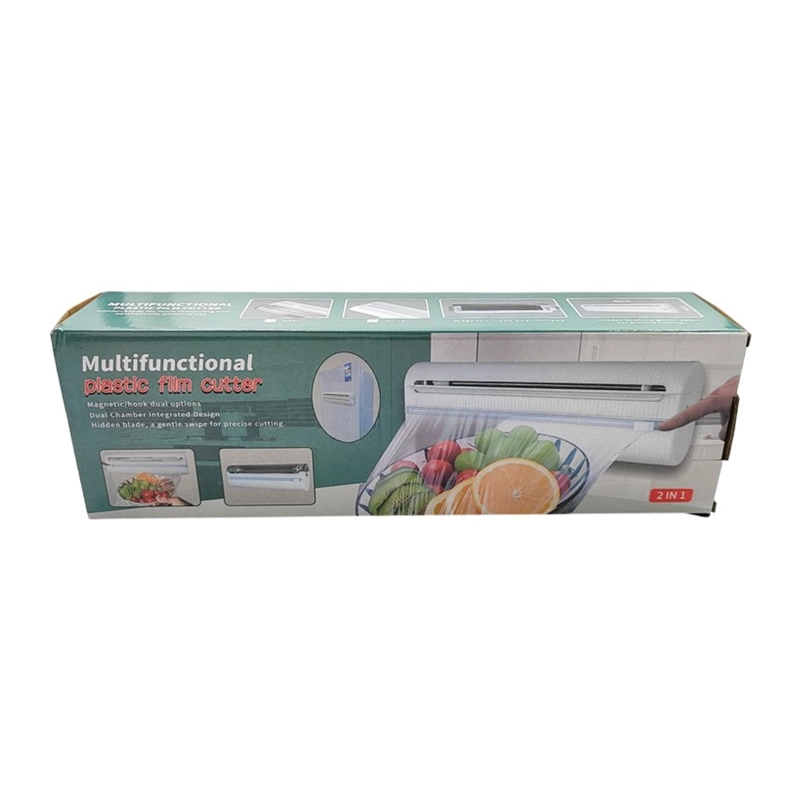 DISPENSADOR PAPEL ALUSA CORTADOR FILM MAGNE TICO 2 EN 1 - 1