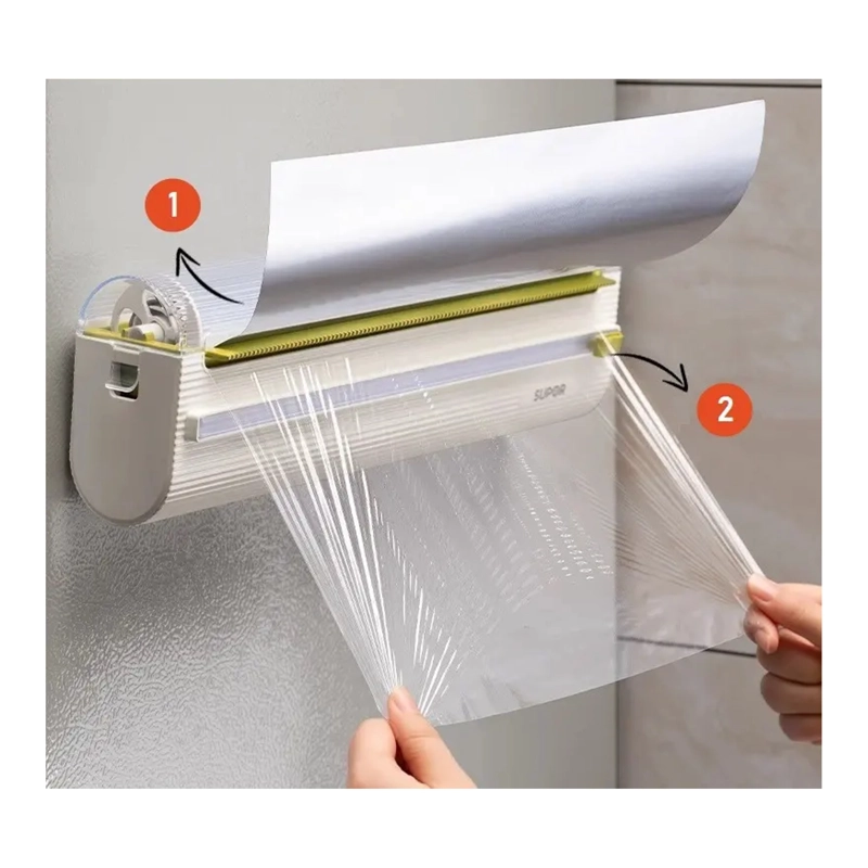 DISPENSADOR PAPEL ALUSA CORTADOR FILM MAGNE TICO 2 EN 1 - 2
