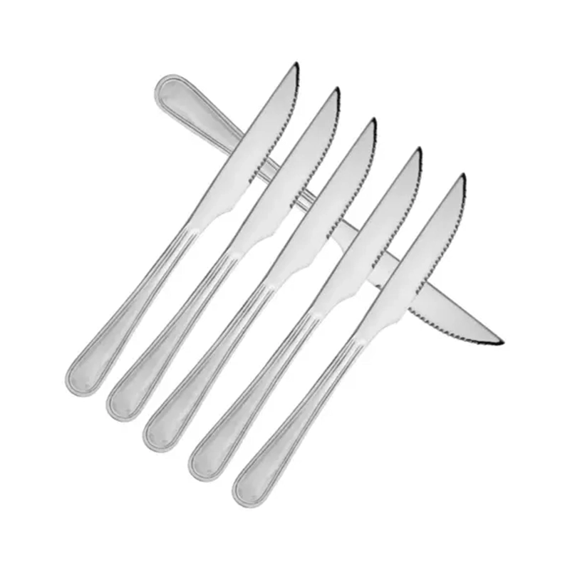JUEGO DE 6 CUCHILLOS DE MESA ACERO INOXIDABLE - 1