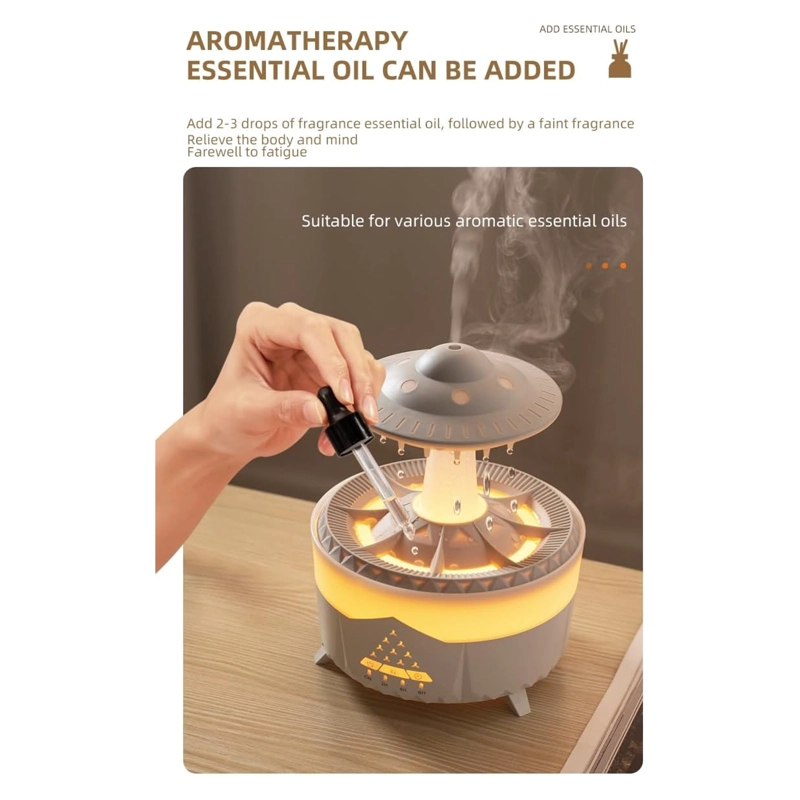 HUMIDIFICADOR NUBE TIPO LLUVIA LUCES RGB CON CONTROL REMOTO - 4