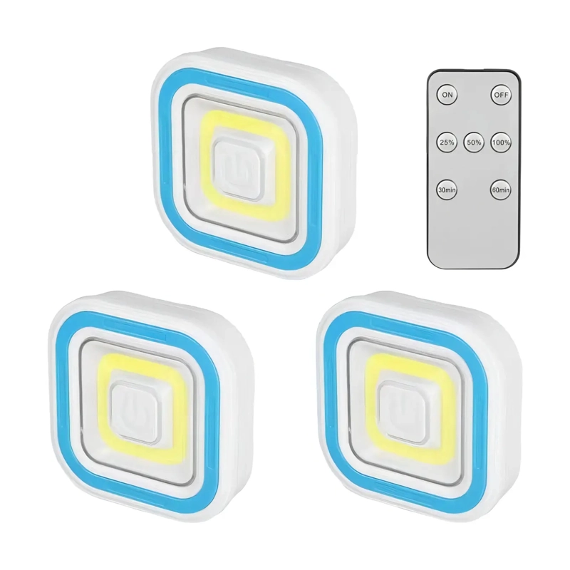 X3 PACK DE LUCES LED SET DE 3 LUCES CON CONTROL REMOTO TACTIL - 1