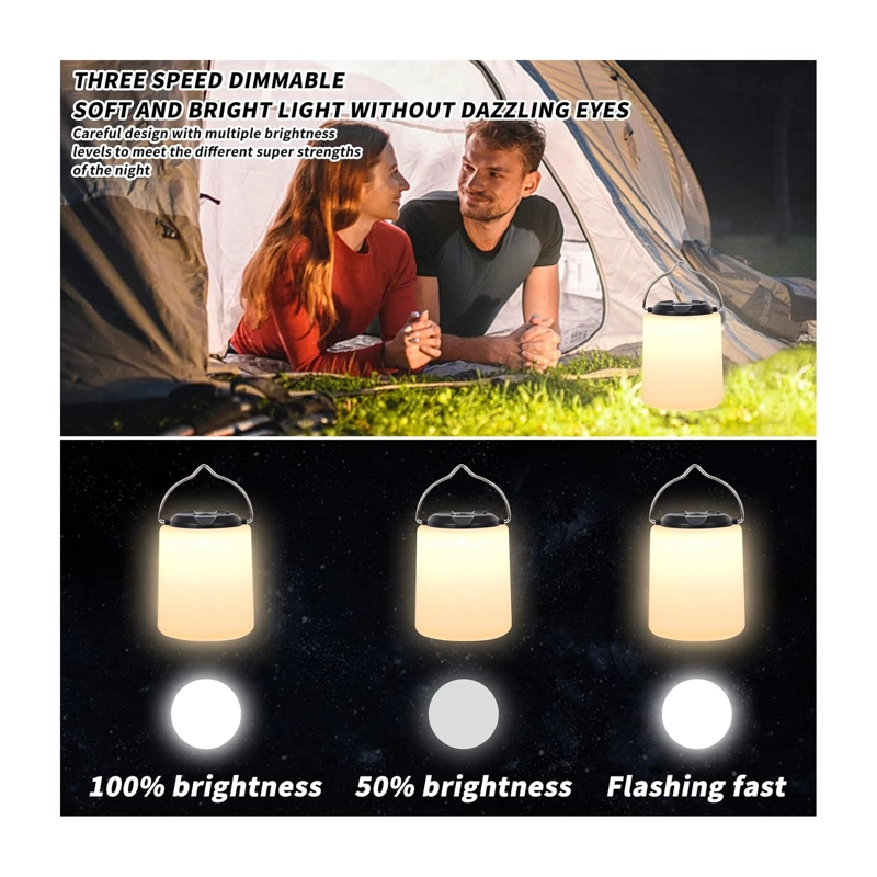 LAMPARA DE CAMPING LED LINTERNA CAMPING RECARGABLE USB - 3