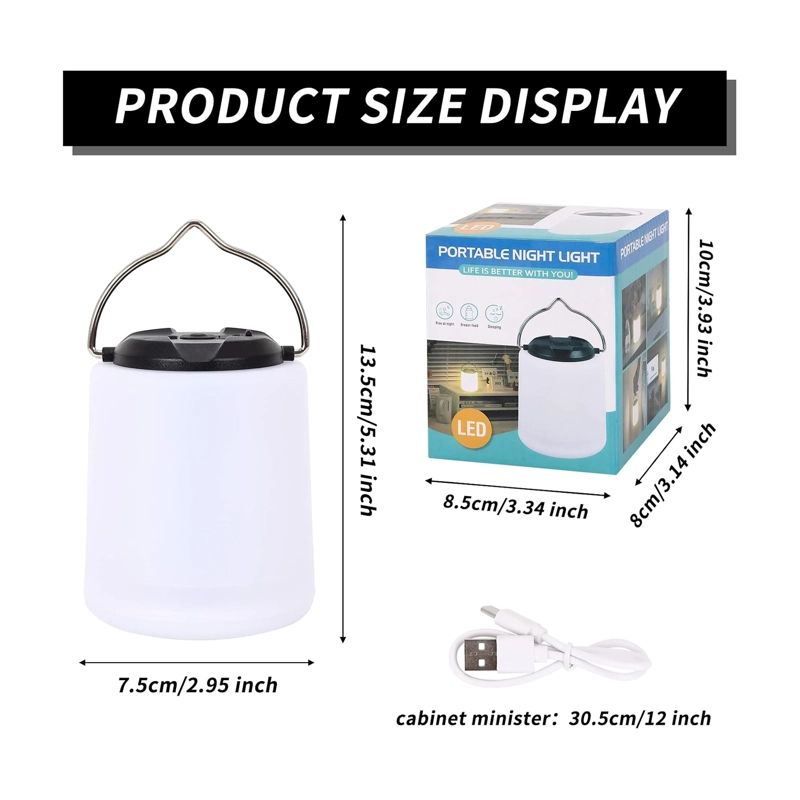LAMPARA DE CAMPING LED LINTERNA CAMPING RECARGABLE USB - 5