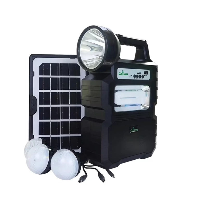 KIT LAMPARA SOLAR DE CAMPING USB MAS RADIO Y BLUETOOTH - 1