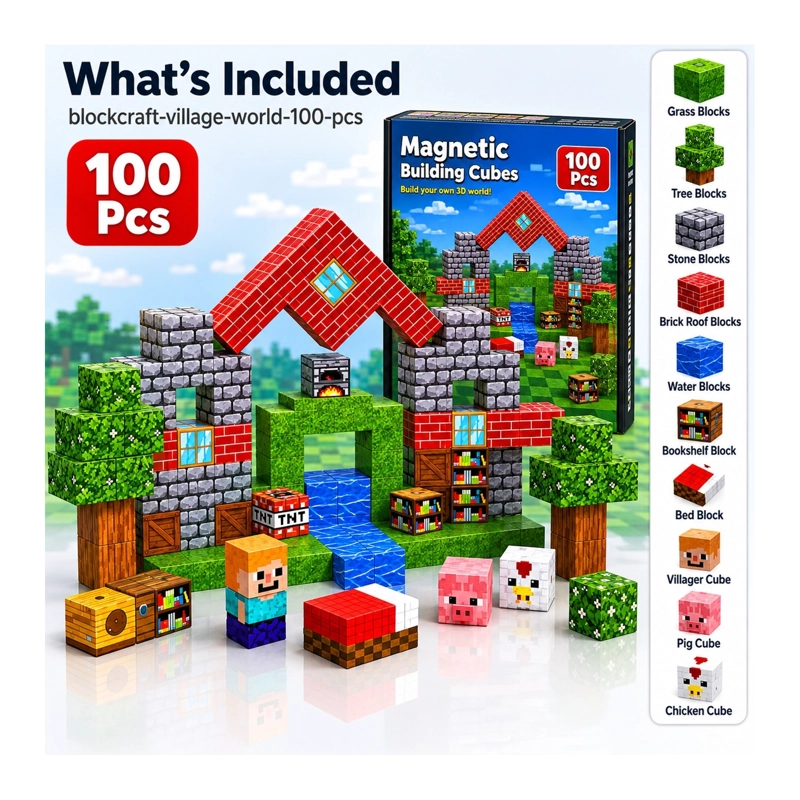 JUGUETE 100 BLOQUES MAGNE TICOS DE CONSTRUCCION PARA NIÑOS - 2