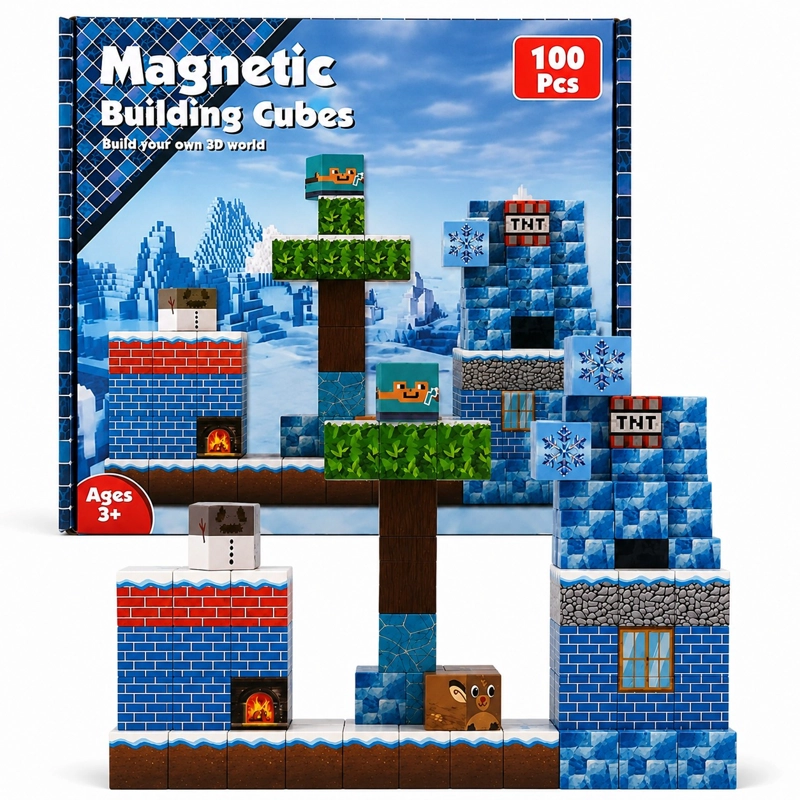 JUGUETE DIDACTICO BLOQUES DE CONSTRUCCION MAGNE TICOS PARA NIÑOS 100PCS - 1