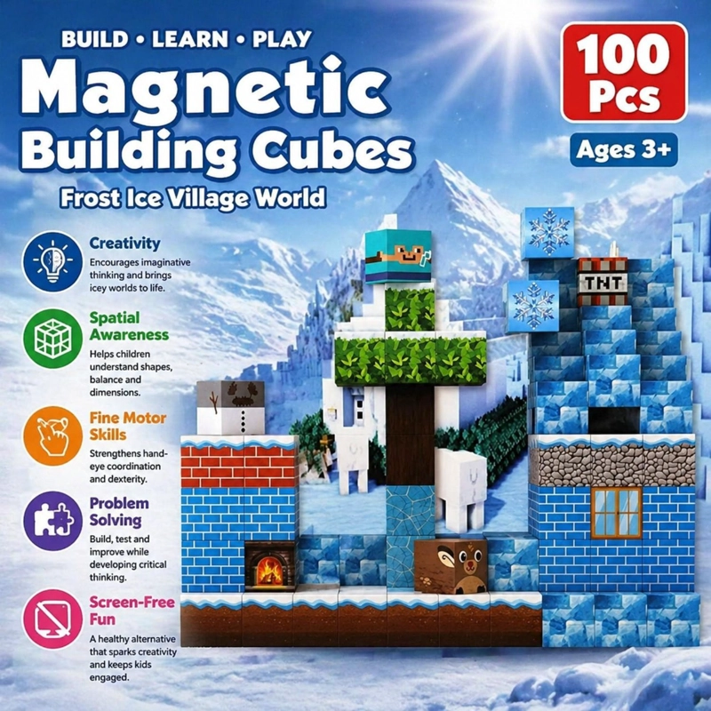 JUGUETE DIDACTICO BLOQUES DE CONSTRUCCION MAGNE TICOS PARA NIÑOS 100PCS - 3