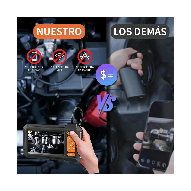 CAMARA ENDOSCOPICA INDUSTRIAL P410 CON CABLE 15M 1080P - 4