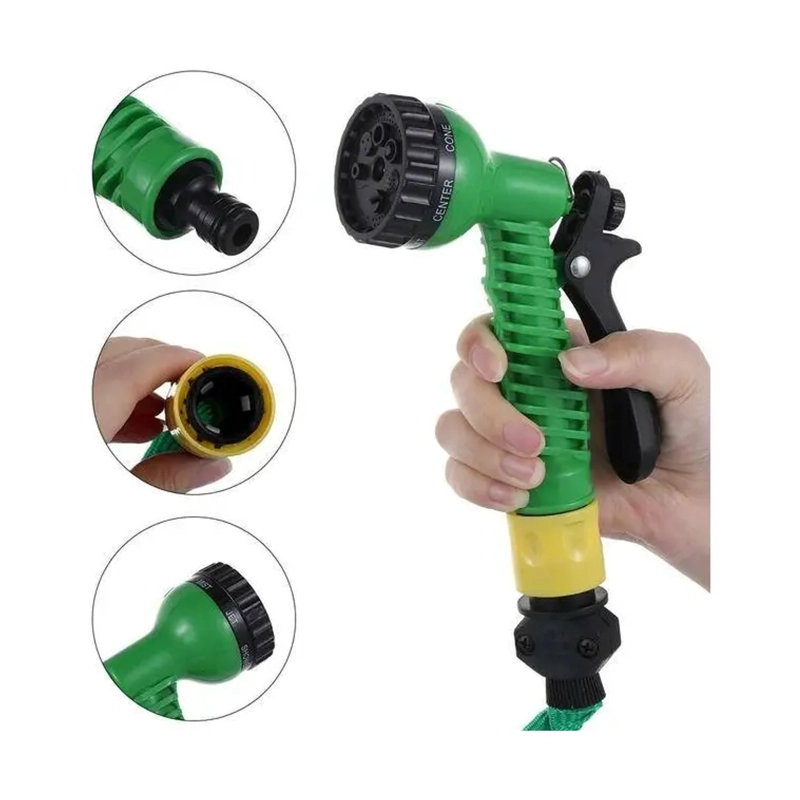 MANGUERA DE JARDIN RETRACTIL 15MTS CARRETE Y PULVERIZADOR 7 MODOS - 4