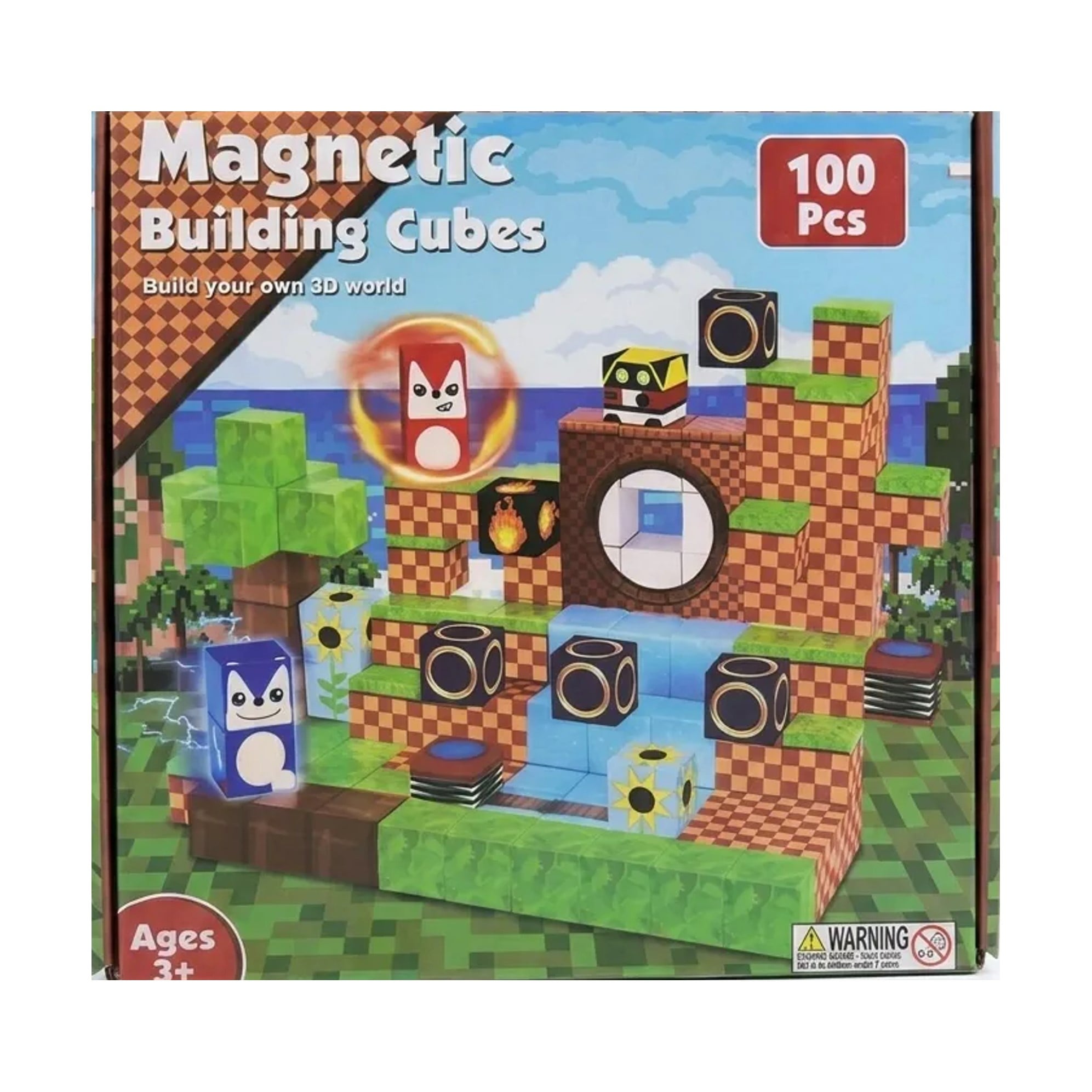 BLOQUES MAGNETICOS DE JUGUETE PARA NIÑOS 100PCS - 1