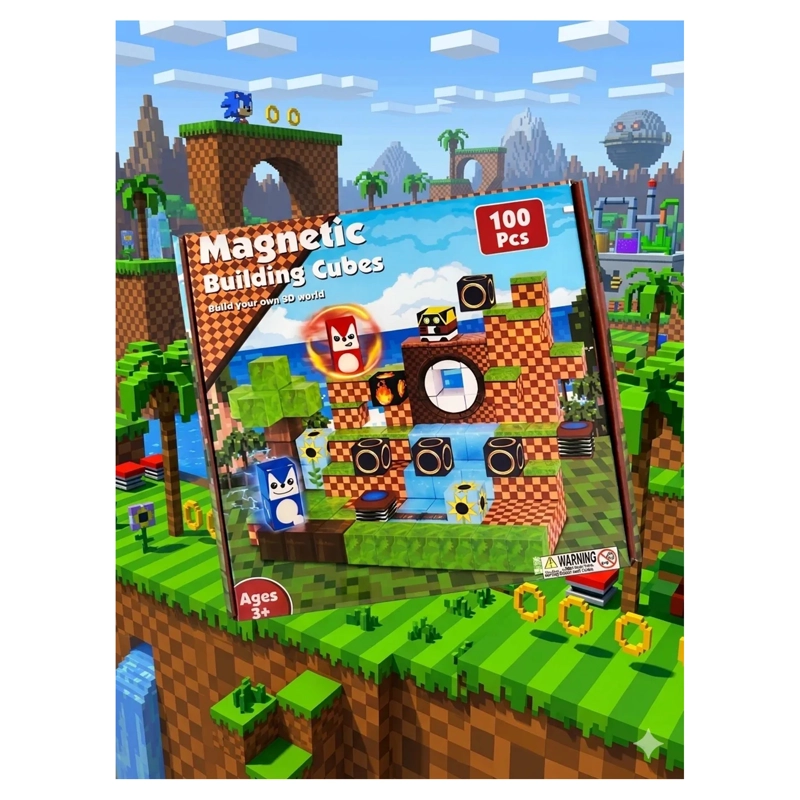BLOQUES MAGNETICOS DE JUGUETE PARA NIÑOS 100PCS - 4