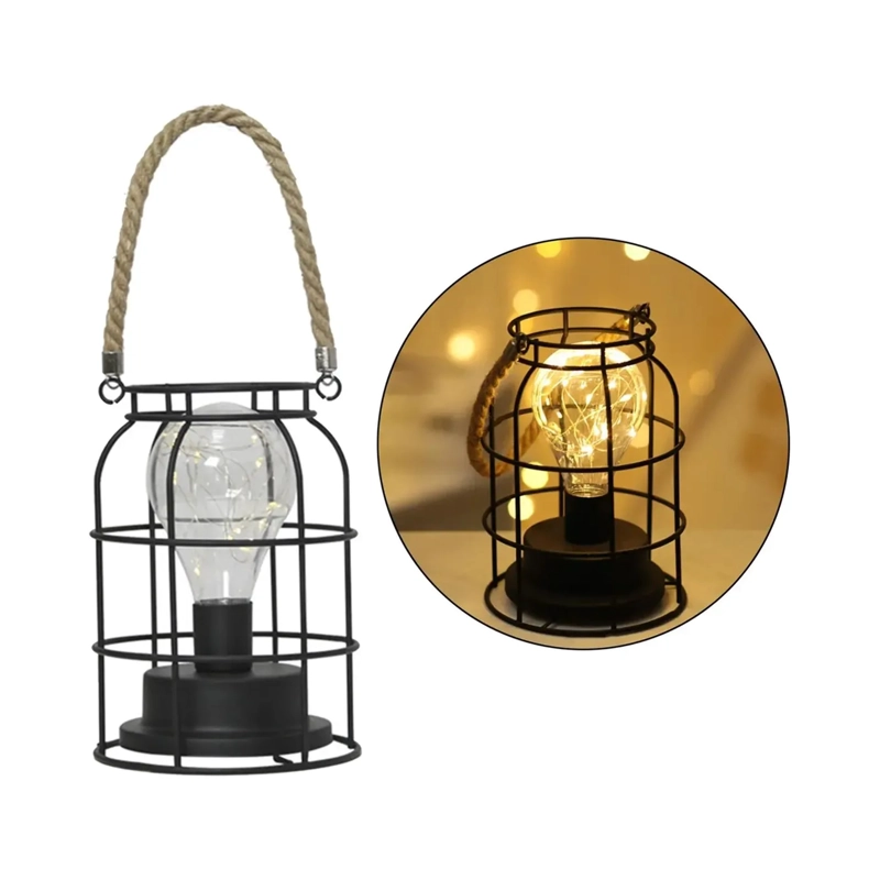 PACK X4 LAMPARA DE MESA COLGANTE VINTAGE LUZ LED - 3