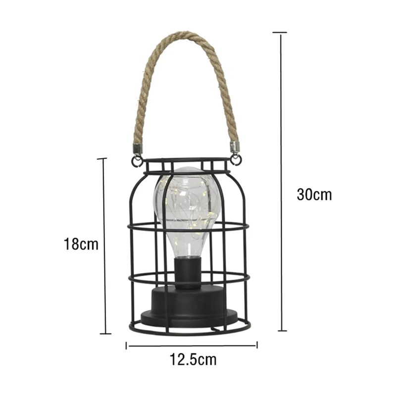 PACK X4 LAMPARA DE MESA COLGANTE VINTAGE LUZ LED - 4
