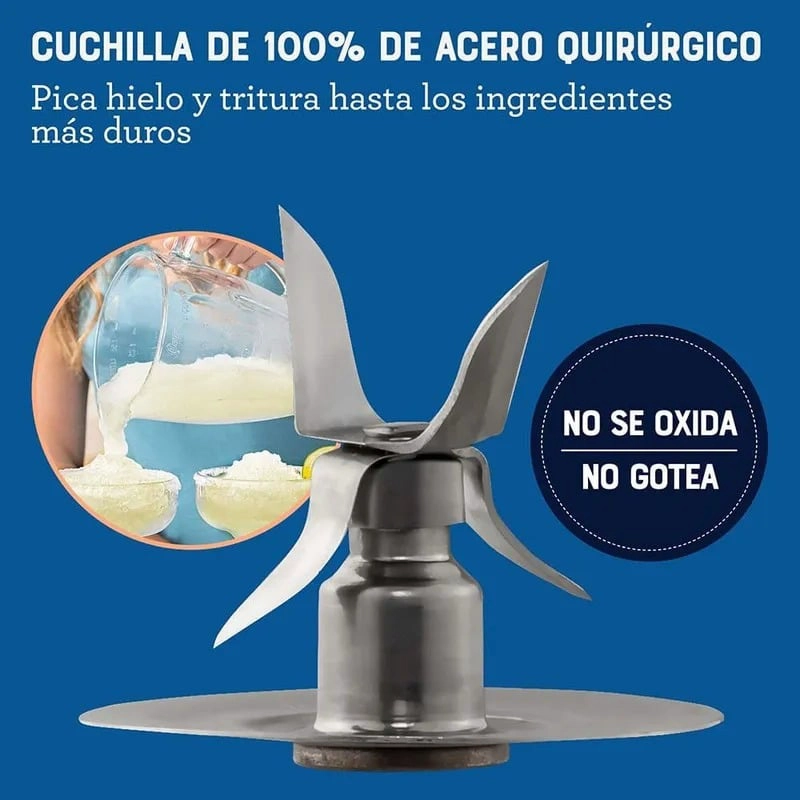 LICUADORA CON VASO DE VIDRIO 6 VELOCIDAD Y PULSO 800W OSTER - 4