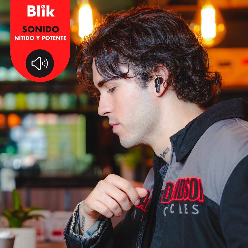 AUDIFONOS INALAMBRICOS BLIK AIR950 TWS BLUETOOTH 5.4 ALCANCE 15MTS ANC ENC BATERIA 40HRS USB-C IPX4 - 10