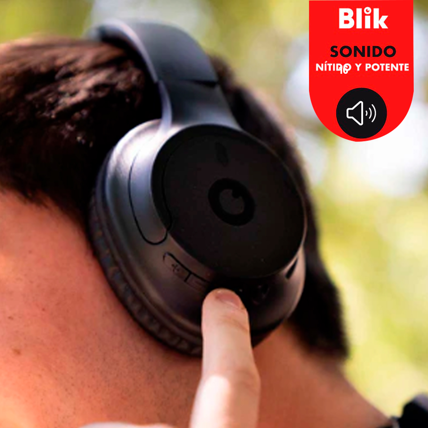 AUDIFONOS INALAMBRICOS BLIK SOUL250 BLUETOOTH 5.4 ALCANCE 10MTS BATERIA 20 HRS NEGRO - 10
