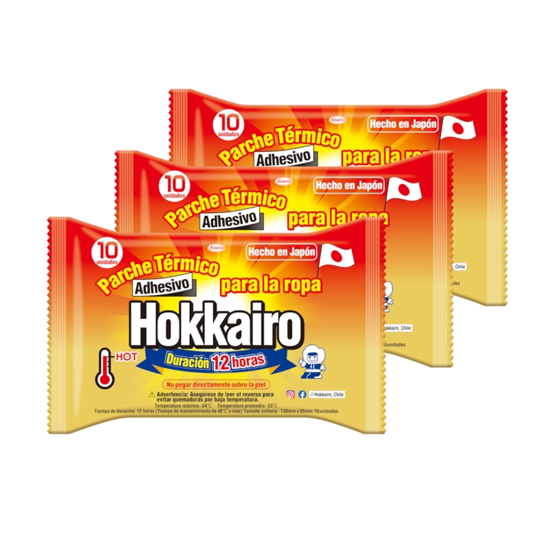PACK PROMOCIONAL HOKKAIRO - 3 PACKS (30UN.) PARCHE TÉRMICO - 1