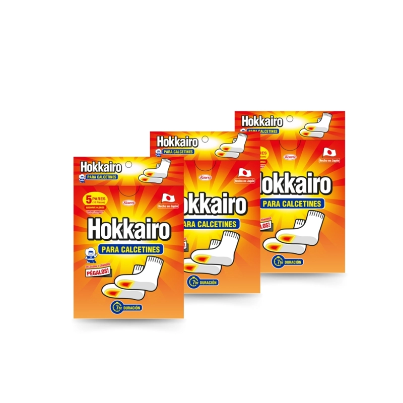 HOKKAIRO PARCHES PARA CALCETINES PACK X3 (15 PARES) - 1