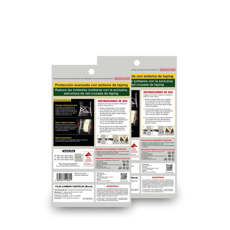 PACK DOBLE FAJA LUMBAR VANTELIN - 2
