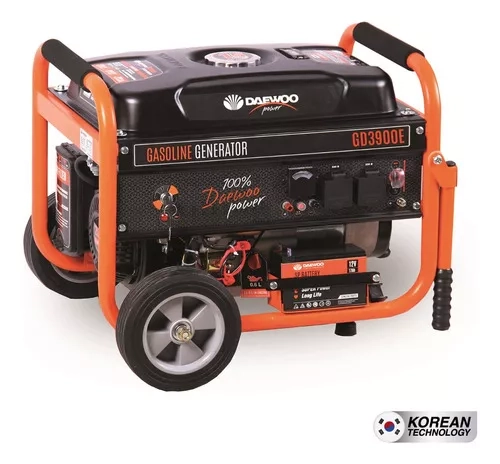 GENERADOR ELÉCTRICO DAEWOO A GASOLINA 3000 W 7 HP 4T GD3900E - 3