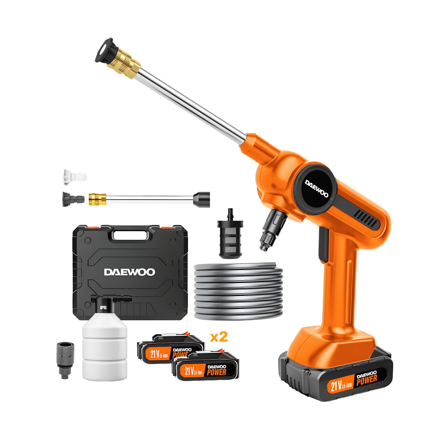 HIDROLAVADORA INALÁMBRICA DAEWOO BATERÍA 21V 100W 3 L/MIN - 1