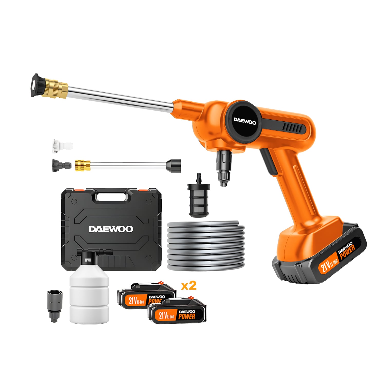 HIDROLAVADORA INALÁMBRICA DAEWOO BATERÍA 21V 100W 3 L/MIN - 2