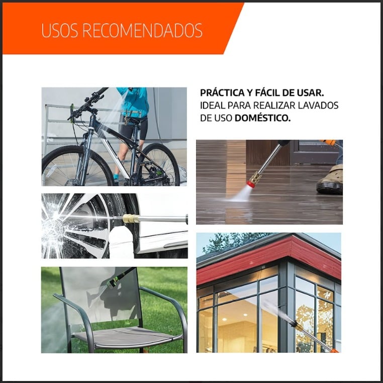 HIDROLAVADORA INALÁMBRICA DAEWOO BATERÍA 21V 100W 3 L/MIN - 8