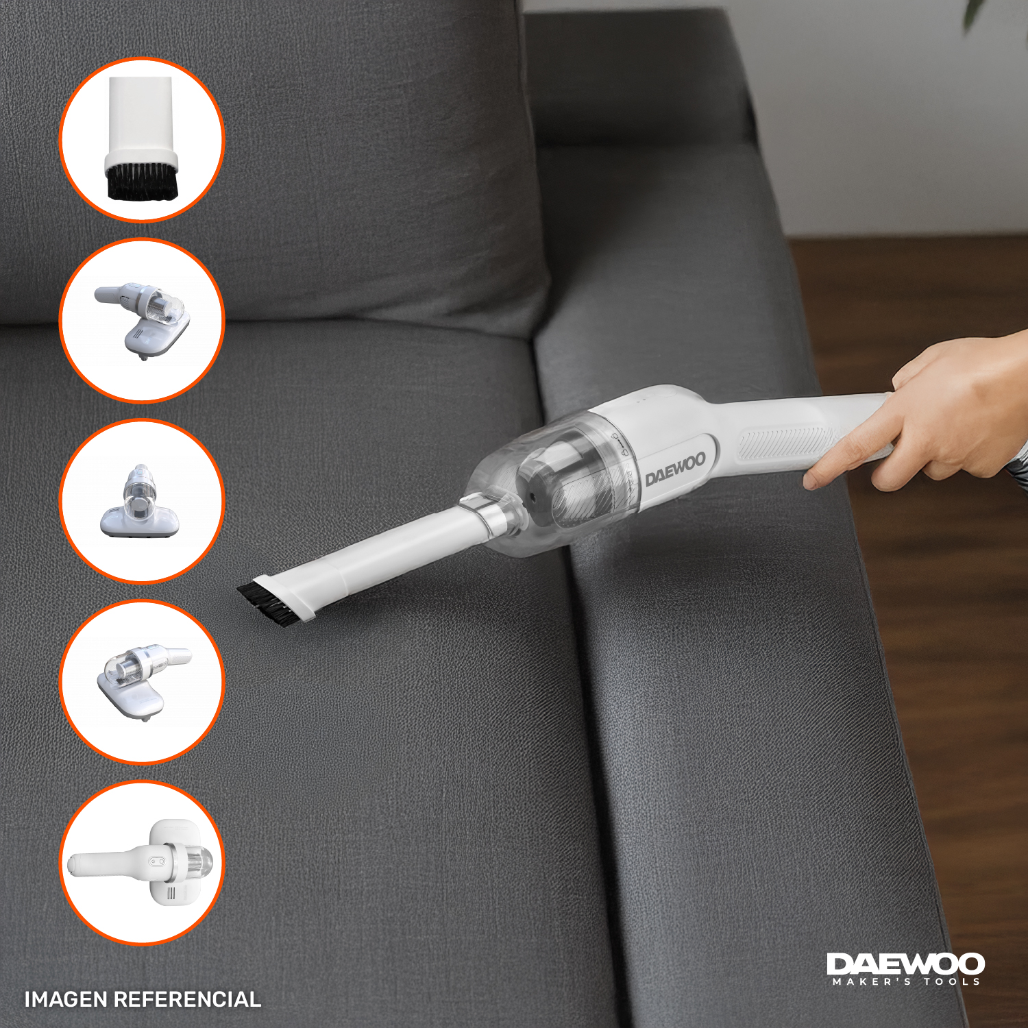 ASPIRADORA DE MANO INALÁMBRICA PORTATIL DAEWOO DAVC8V 8V - 6