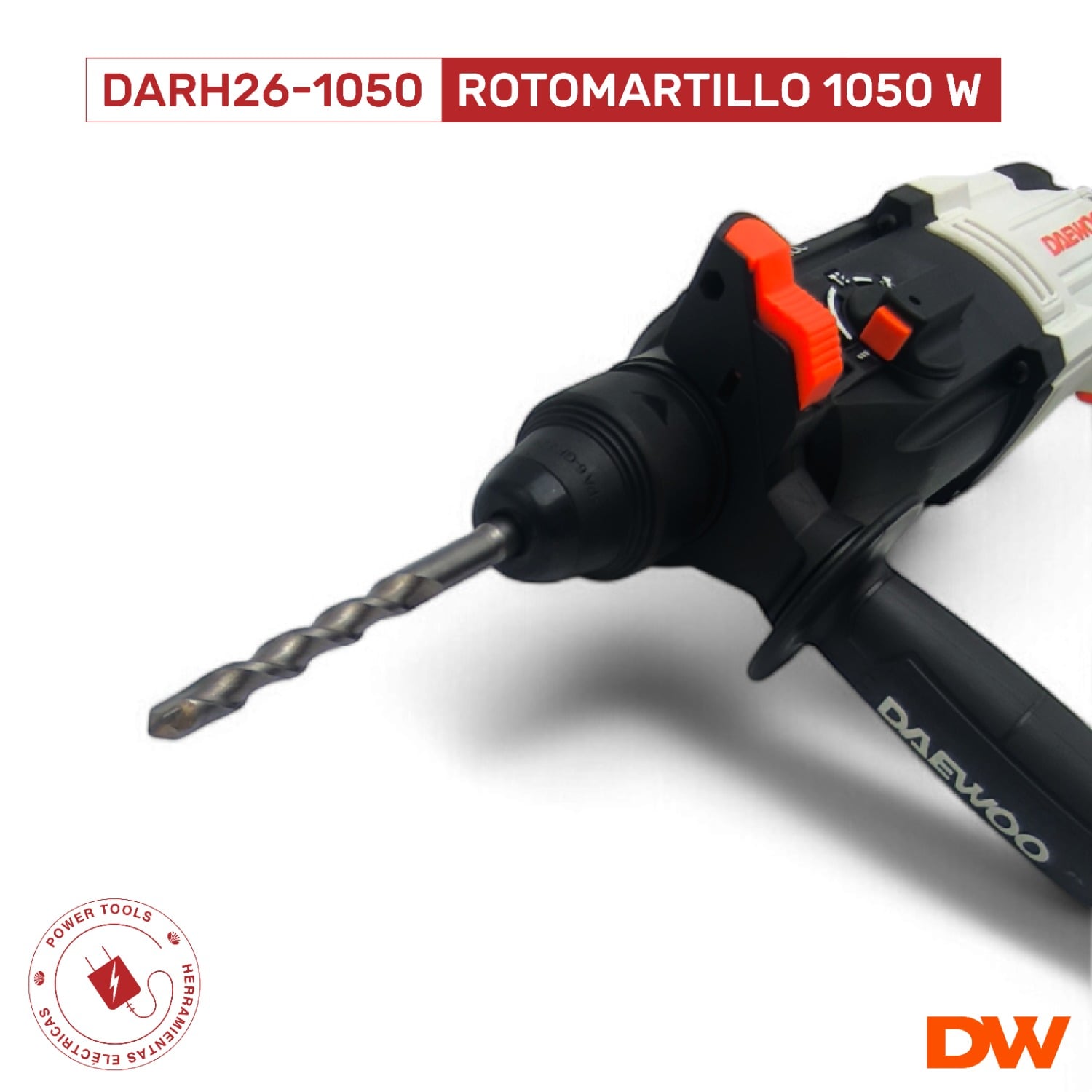 ROTOMARTILLO DAEWOO DARH26-105C GRIS 1050W SDS PLUS 4500 BPM - 5
