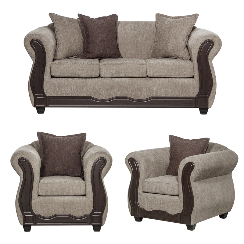 JUEGO LIVING BARCELONA 3 1 1 BEIGE - 1