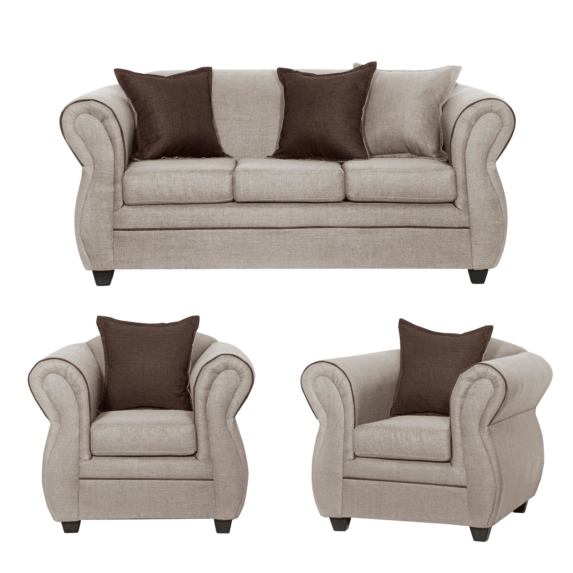 JUEGO LIVING SOFIA 3 1 1 EMILI BEIGE - 1