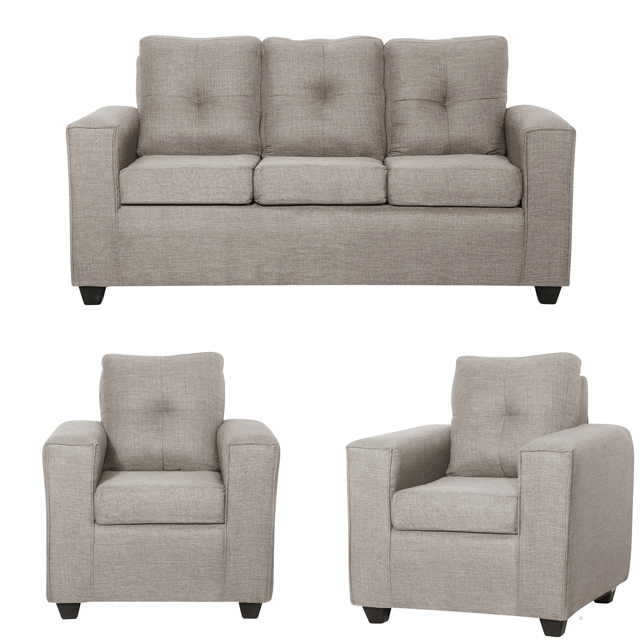 JUEGO LIVING SOFIA 3 1 1 RANGER BEIGE - 1