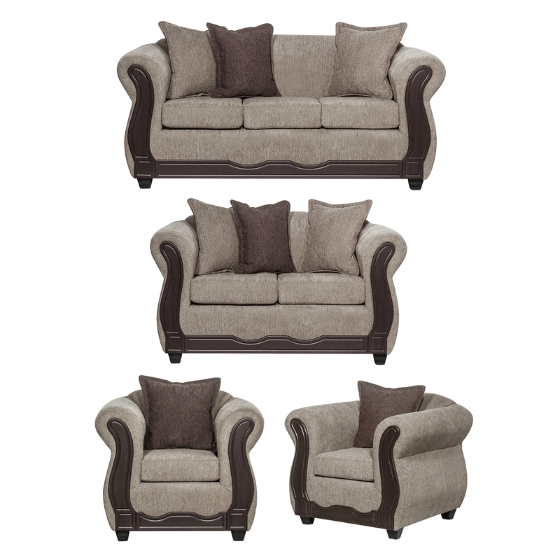 JUEGO LIVING BARCELONA 3 2 1 1 BEIGE - 1