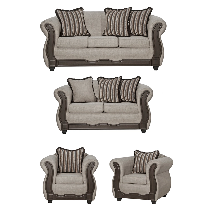 JUEGO LIVING SOFIA 3 2 1 1 BEIGE - 2