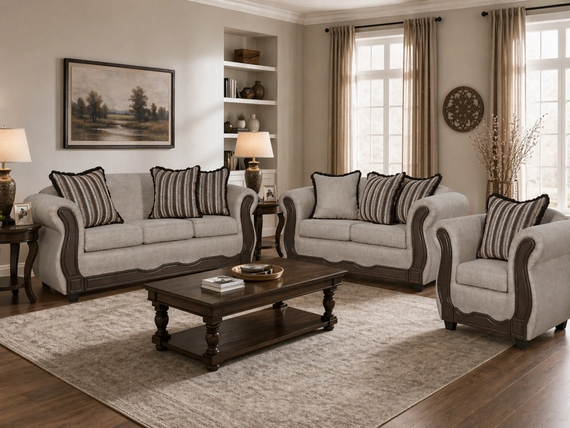 JUEGO LIVING SOFIA 3 2 1 BEIGE - 1