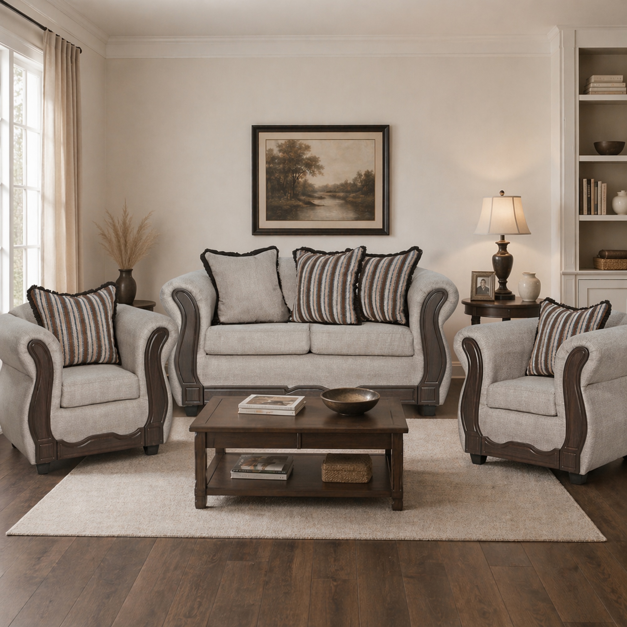 JUEGO LIVING SOFIA 2 1 1 BEIGE - 1