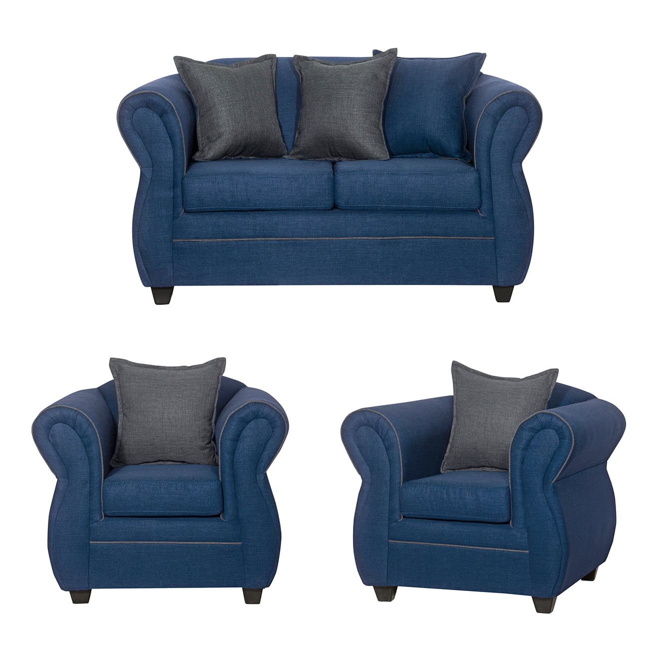 JUEGO LIVING EMILI 2 1 1 AZUL - 1